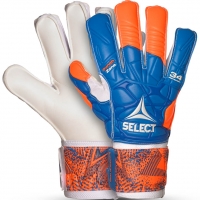 Rękawice bramkarskie Select 34 Protection Flat Cut 2019 niebiesko-pomarańczowo-białe