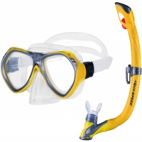 Zestaw do nurkowania Aqua-Speed Maska Aura+Fajka Evo żółty kol.18 ref.605