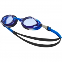 Okulary pływackie Nike Os Chrome Junior 8-14 lat niebiesko-biało-czarne NESSD128-458